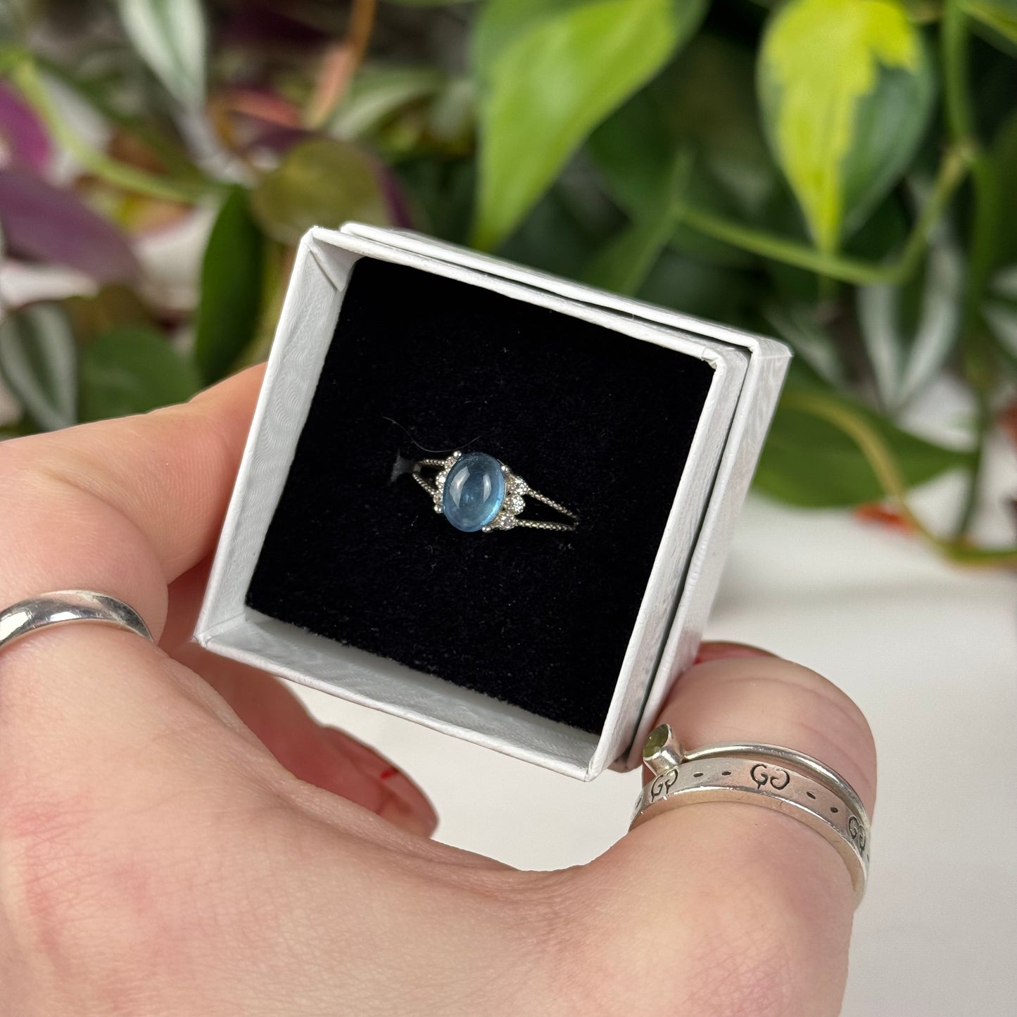 Adjustable Aquamarine Ring