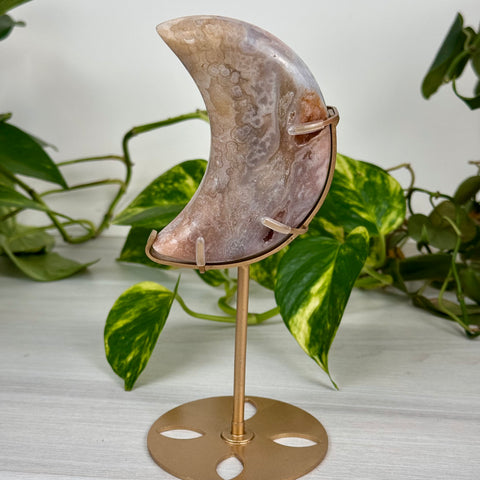 Pink Amethyst Moon (W/ Custom Stand)