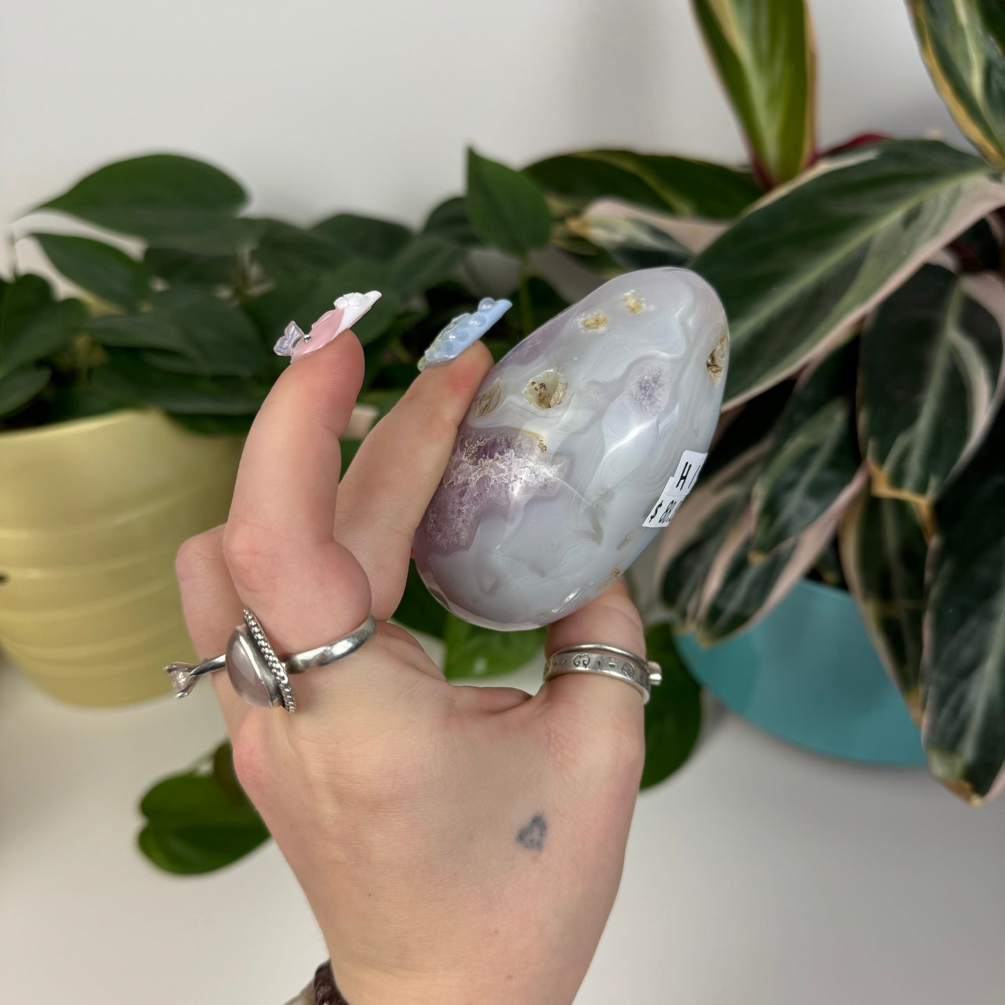 Druzy Agate Egg - H1