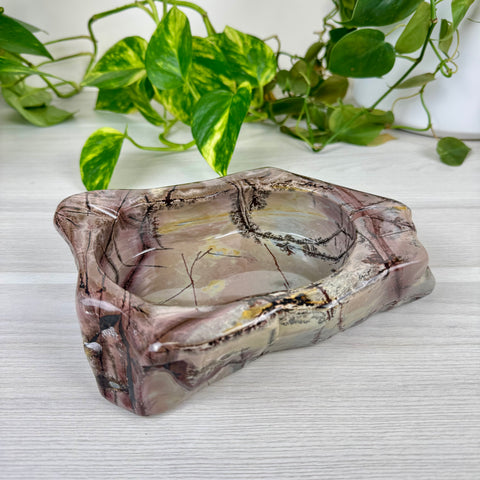 Painting Stone Jasper Ashtray