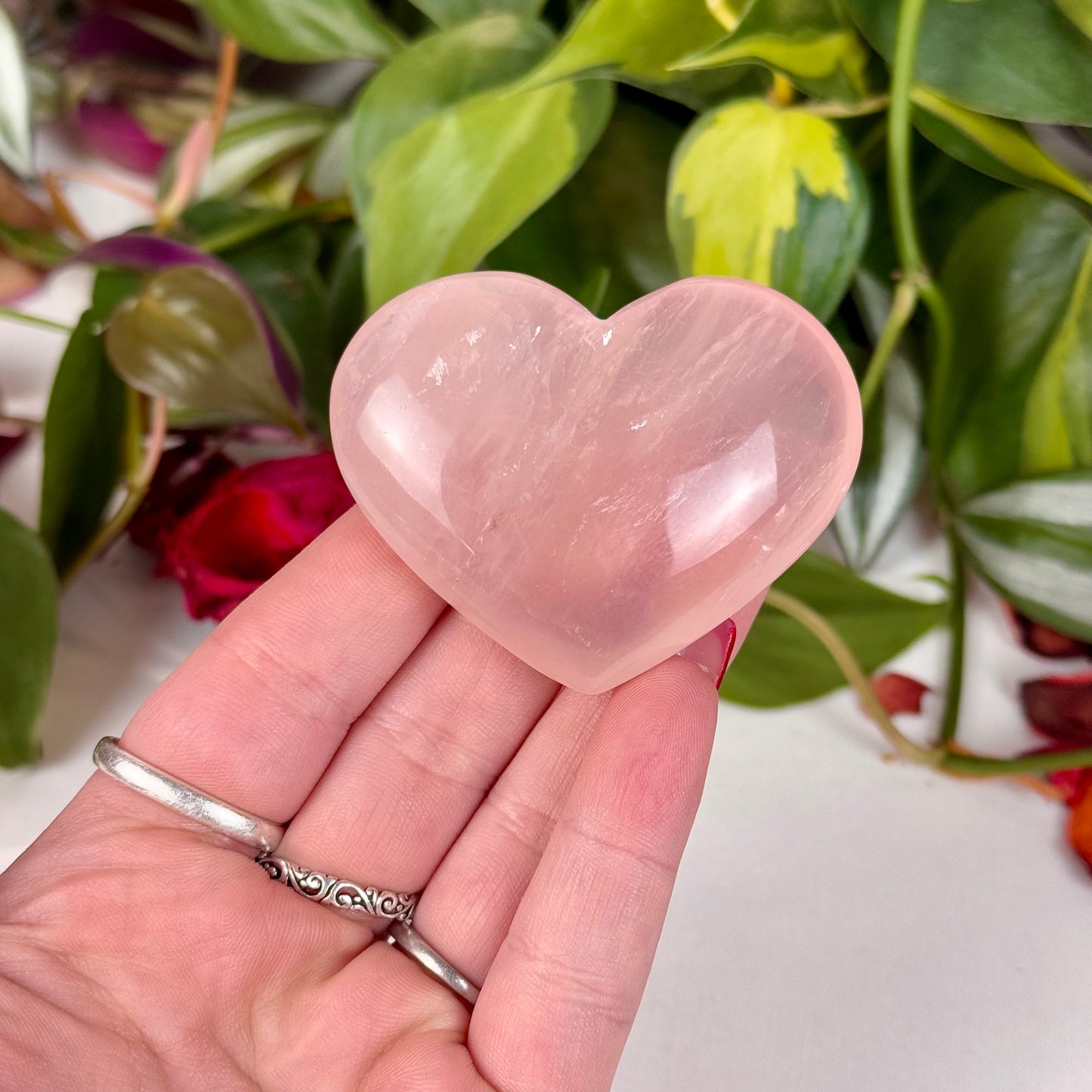 Jelly Rose Quartz Love Heart