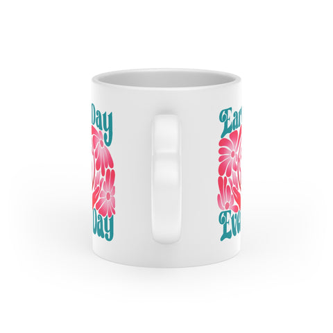 "Earth Day Every Day" Heart-Shaped Mug, 11oz