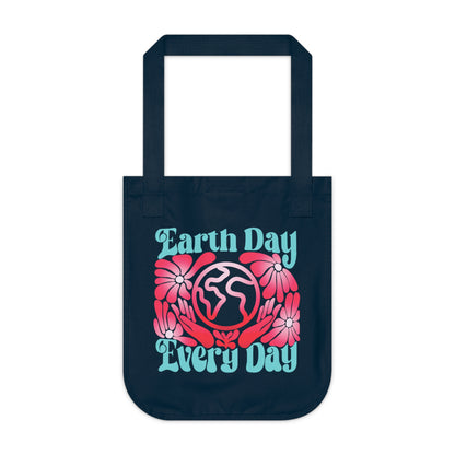 "Earth Day Every Day" Organic Canvas Tote Bag