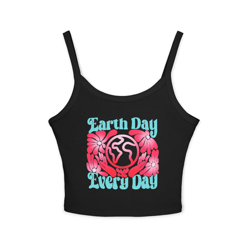 "Earth Day Every Day" Spaghetti Strap Tank Top