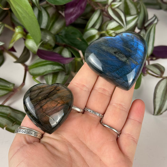 Imperfect Puffy Labradorite Heart