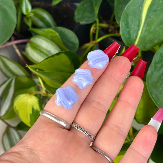 Mini Blue Lace Agate Puffy Star