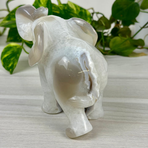 Statement Druzy Agate Elephant - Ellie