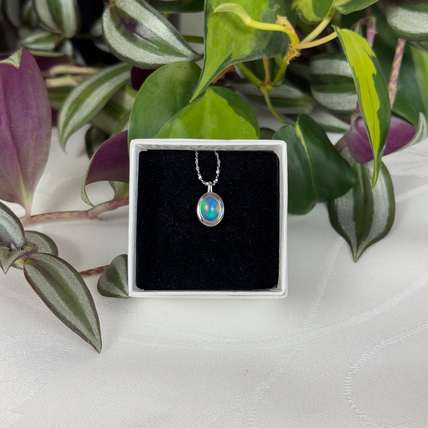 Ethiopian Opal Pendant (W/ Sterling Silver Chain)