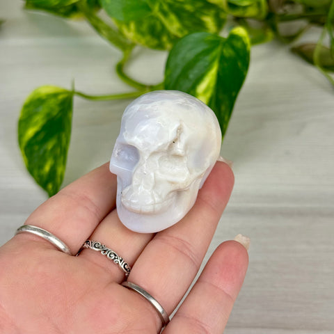 Mini Snow Agate Skull
