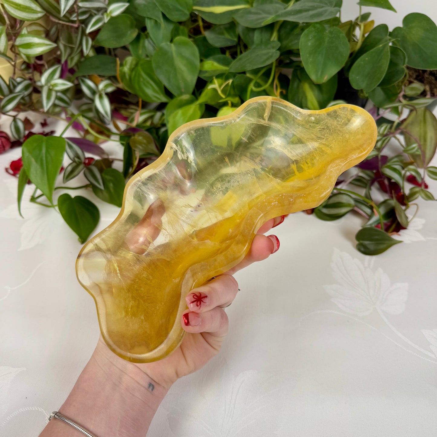 Yellow Fluorite Dish