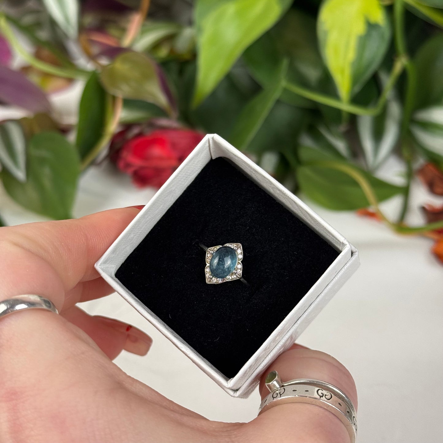 Adjustable Aquamarine Ring