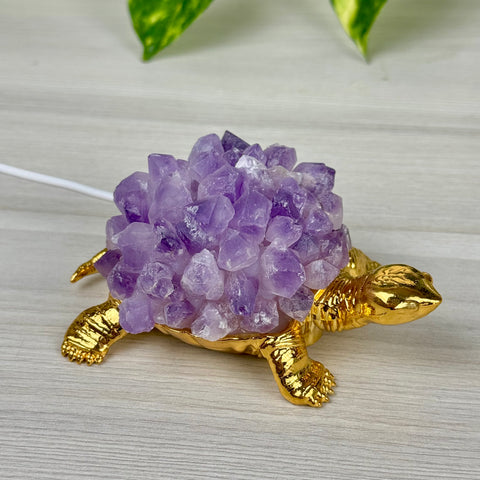 Turtle Lamp - Amethyst