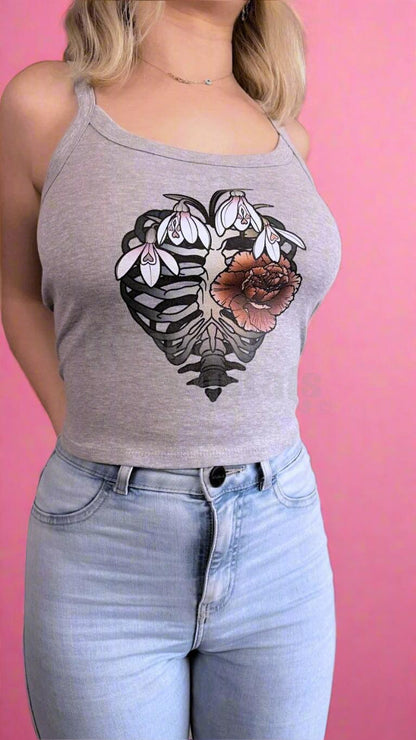"January Blossoms" Spaghetti Strap Tank Top