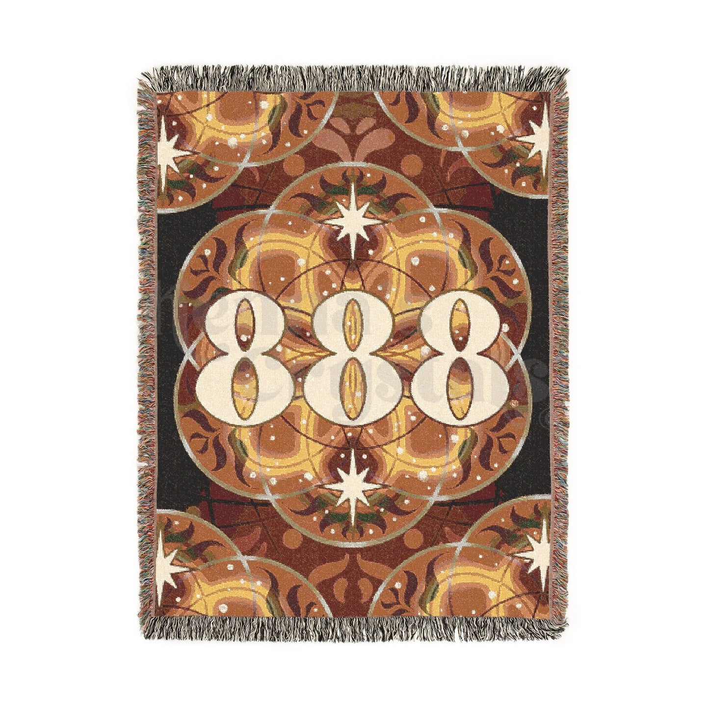 "888" Woven Blanket, 100% Cotton