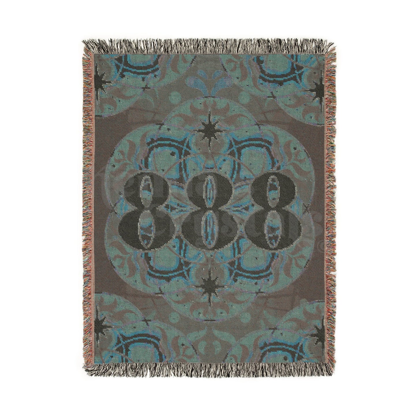 "888" Woven Blanket, 100% Cotton