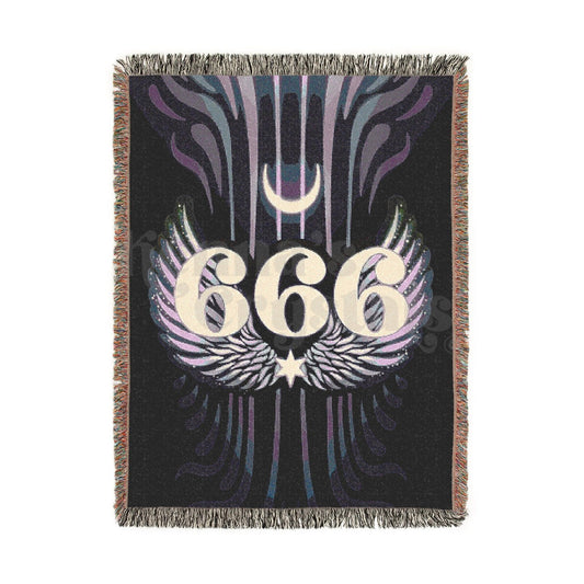 "666" Woven Blanket, 100% Cotton