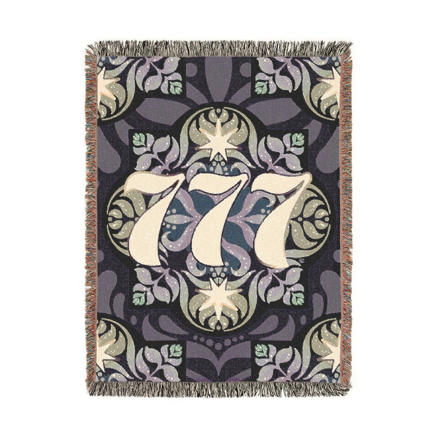 "777" Angel Number Woven Blanket