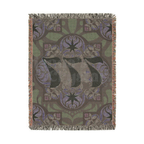 "777" Angel Number Woven Blanket