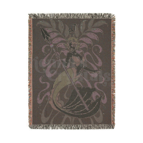 "Clara" Capricorn Woven Blanket, 100% Cotton
