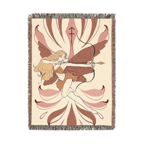 "Sierra" Sagittarius Woven Blanket, 100% Cotton