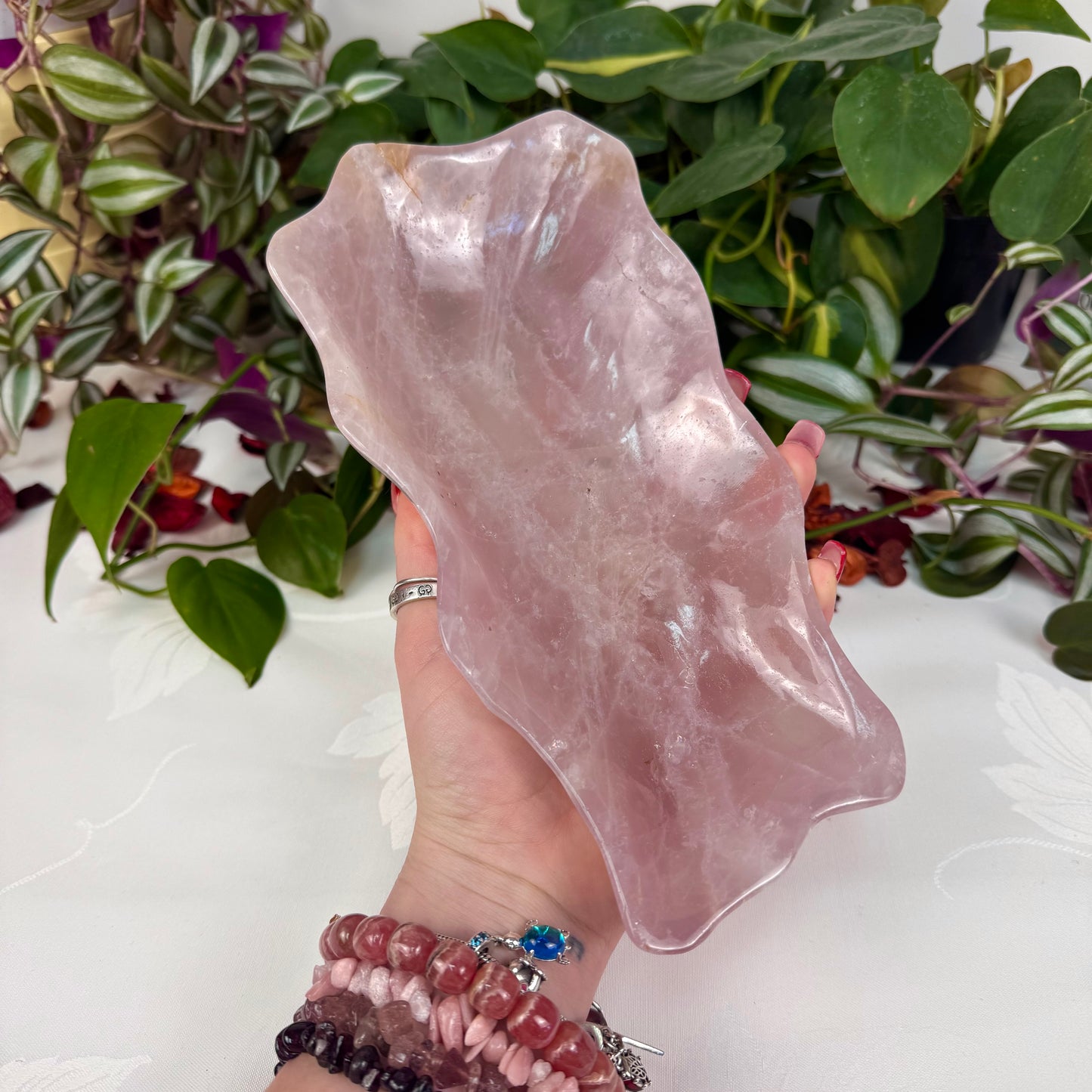 XL Rose Quartz Dish