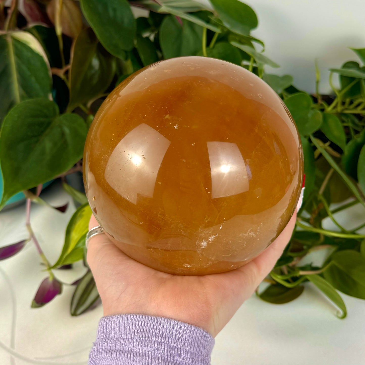 Honey Calcite Sphere