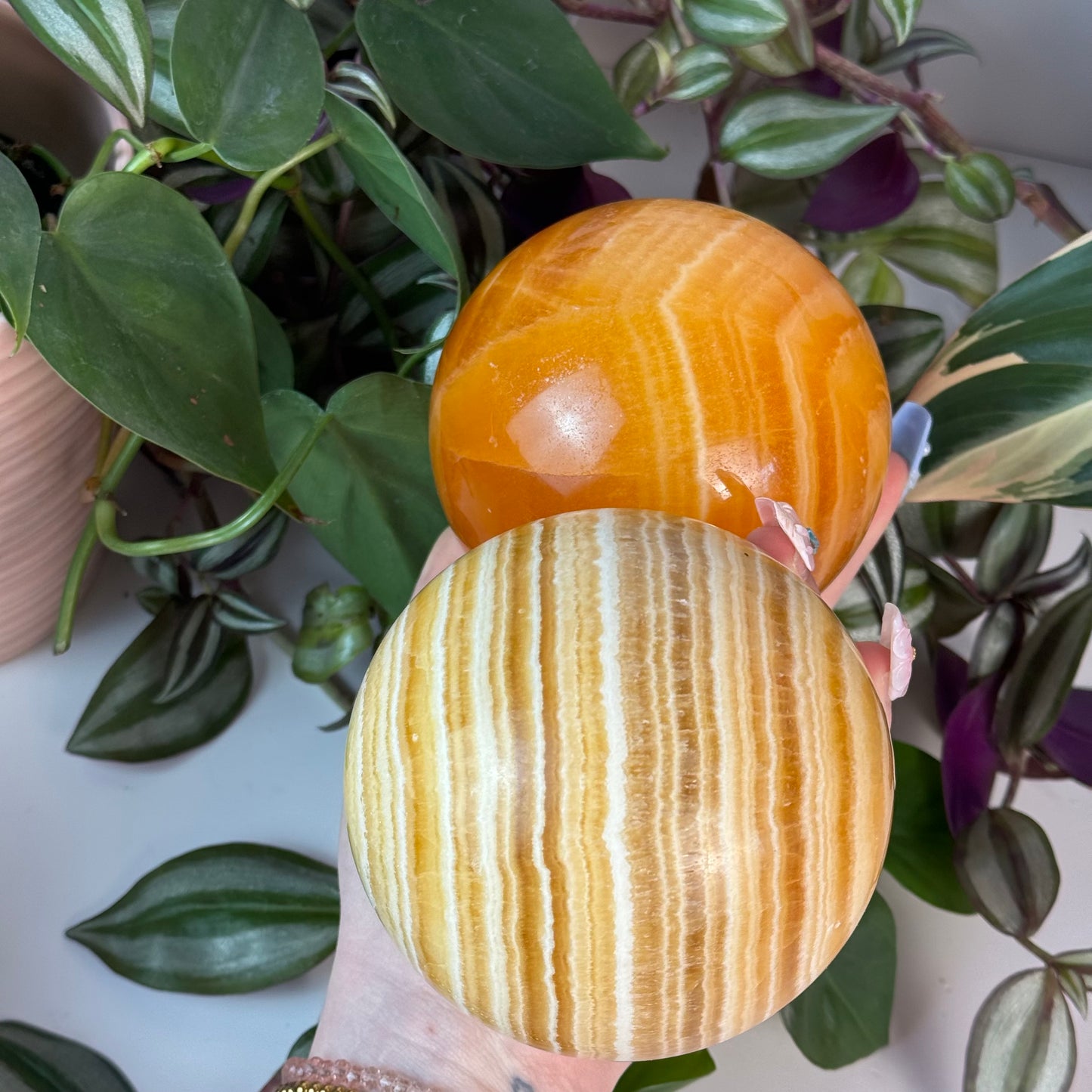 Gorgeous XL Orange Calcite Sphere