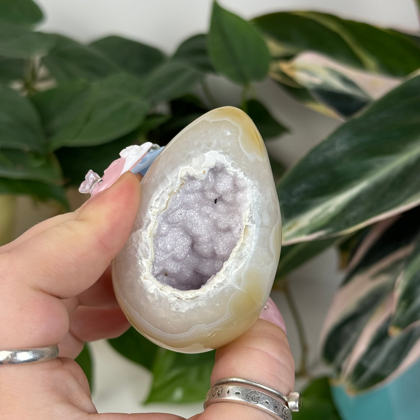 Druzy Agate Egg - Q1