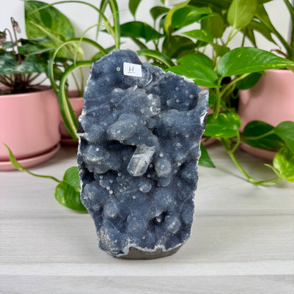 Deep Blue Chalcedony With Apophyllite
