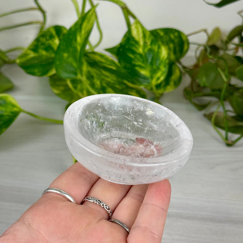 Icy Clear Quartz Bowl