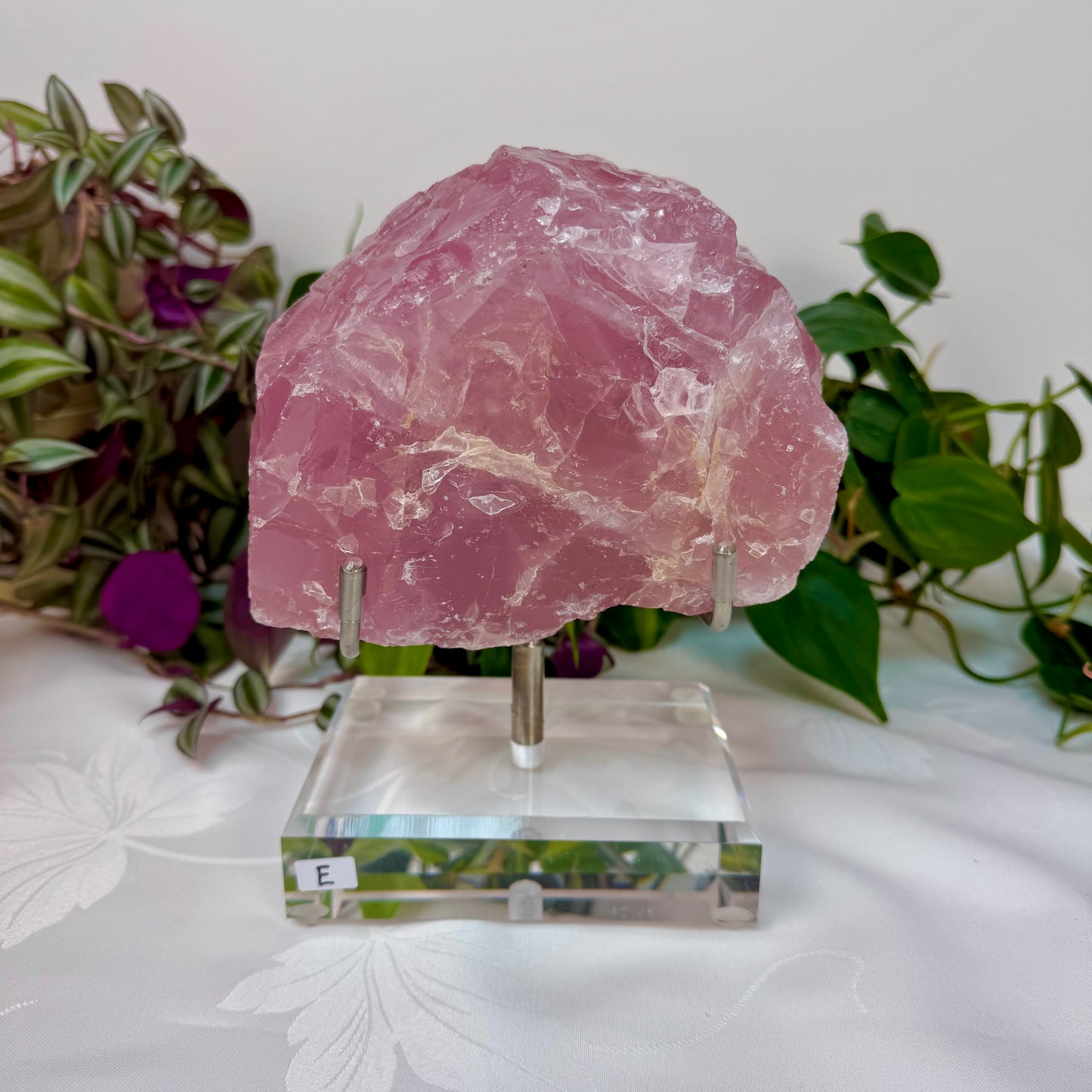 Lavender Rose Quartz Statement Piece - E