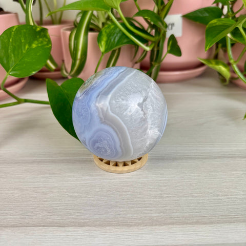 Druzy Blue Lace Agate Sphere