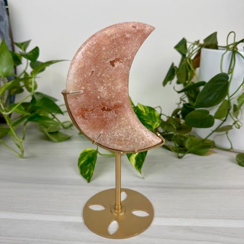 Pink Amethyst Moon (W/ Custom Stand)