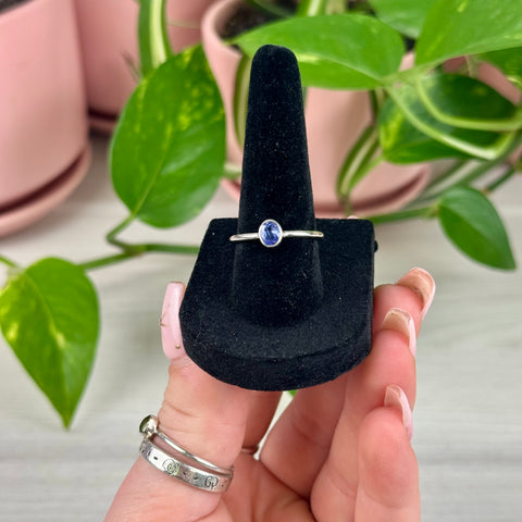 Sterling Silver Stackable Tanzanite Ring