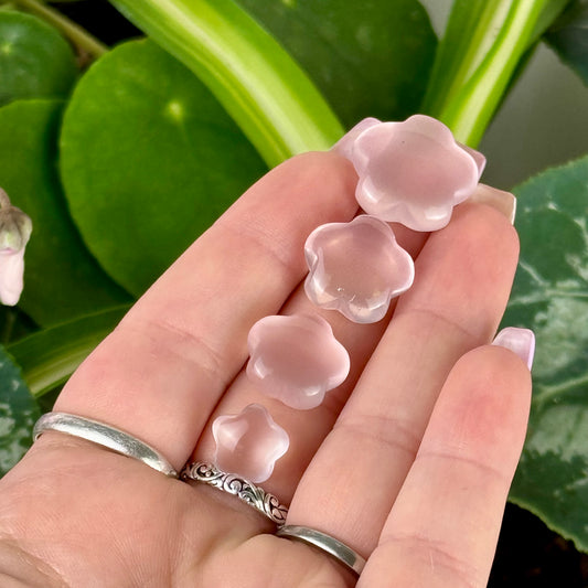 Mini AAA Mozambique Rose Quartz Puffy Star