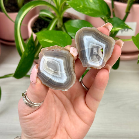 Perfect Malawi Agate Pair
