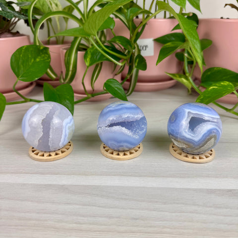 Druzy Blue Lace Agate Sphere