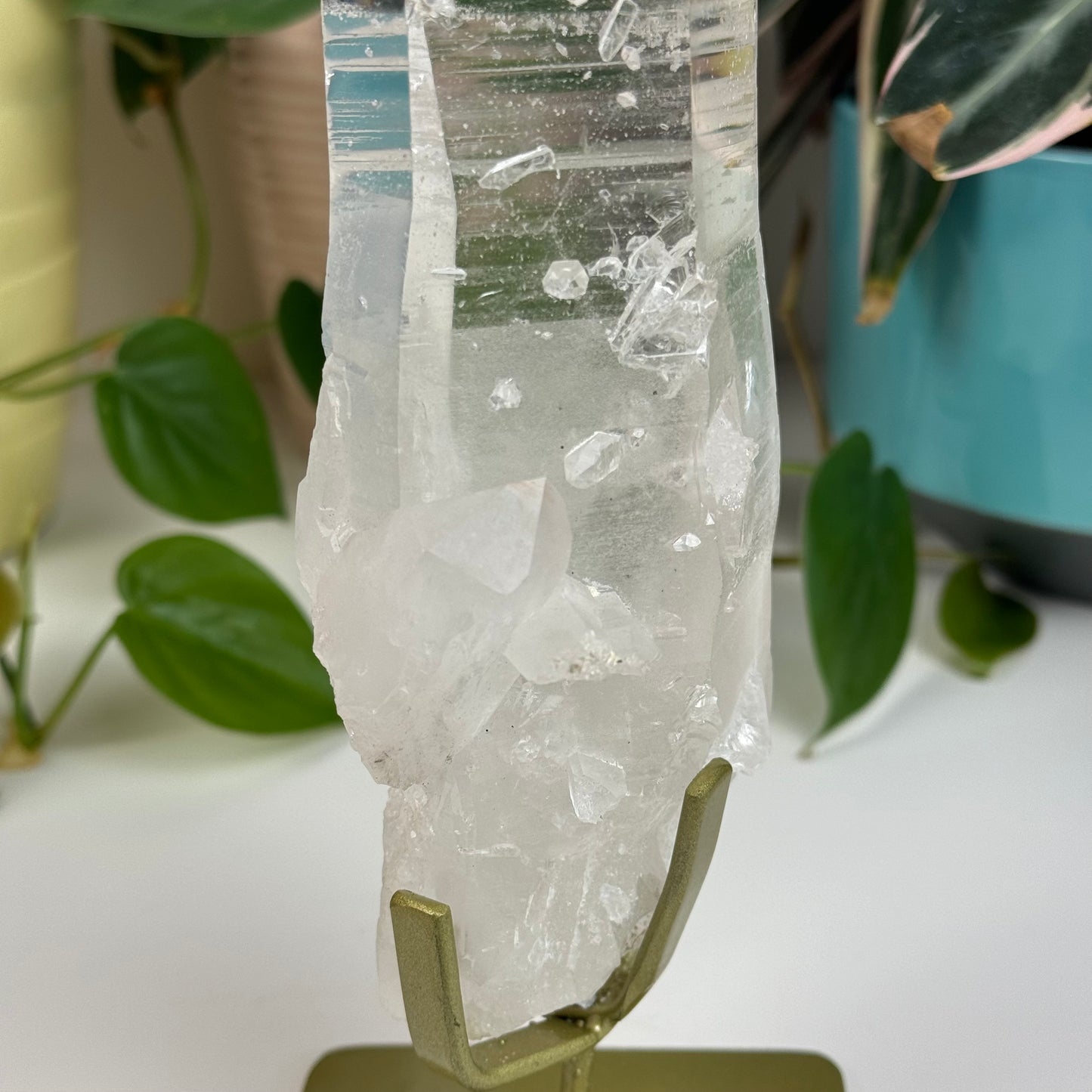 Incredible Lemurian Quartz (W/ Custom Stand) - J