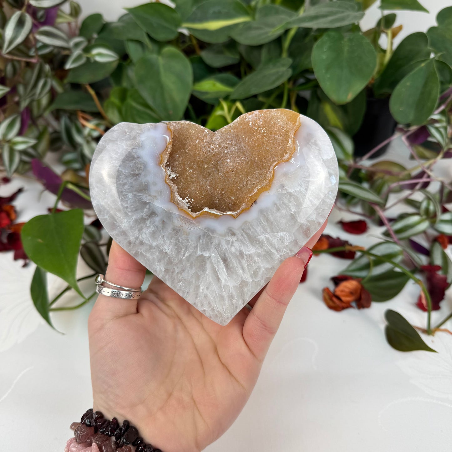 Imperfect Druzy Agate Love Heart