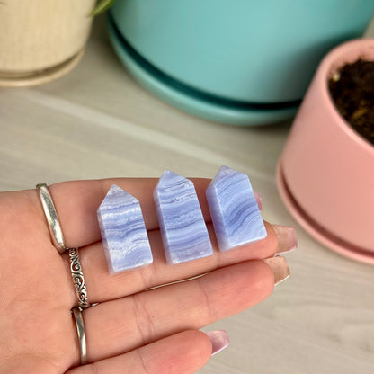 Blue Lace Agate Tower