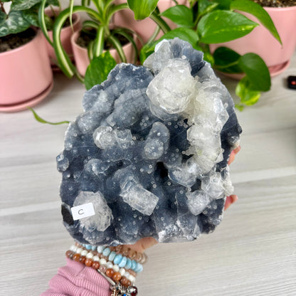 Deep Blue Chalcedony With Apophyllite