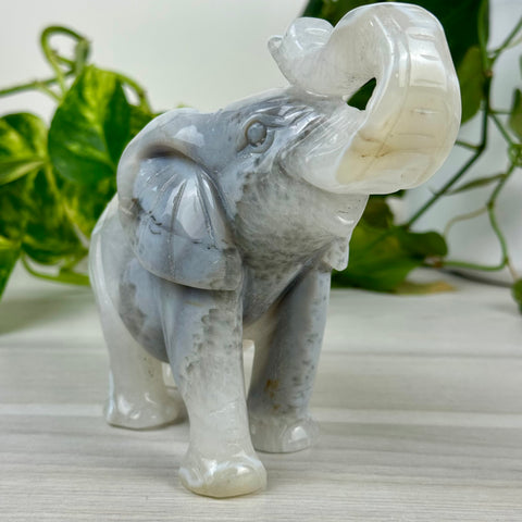 Statement Druzy Agate Elephant - Hazel