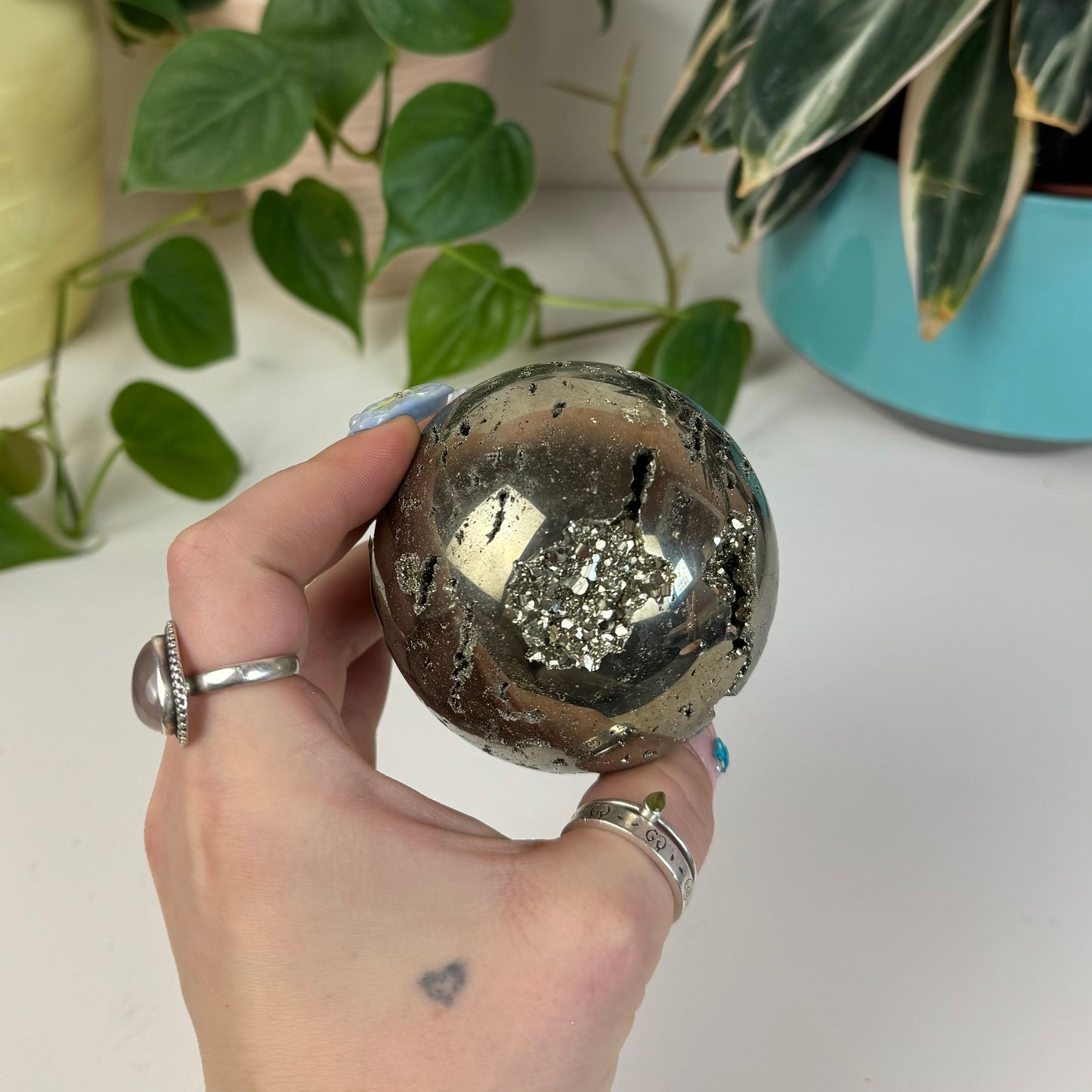 Cubic Pyrite Sphere - B