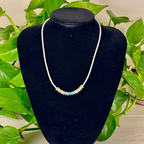 Faceted White Topaz & Beryl Necklace 1 - Kenna's Crystals from TikTok