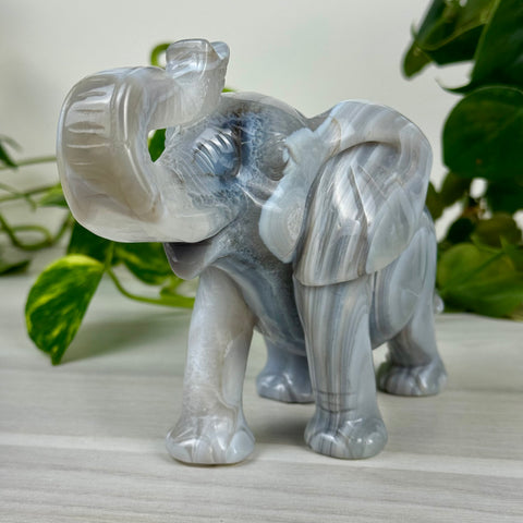 Statement Druzy Agate Elephant - Bailey