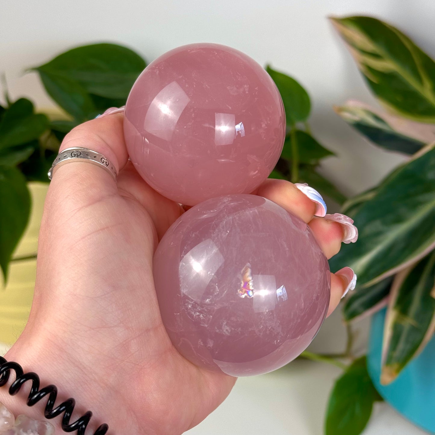 Jelly Rose Quartz Sphere