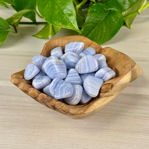 Blue Lace Agate Tumble 15 - AA 2 - Kenna's Crystals from TikTok