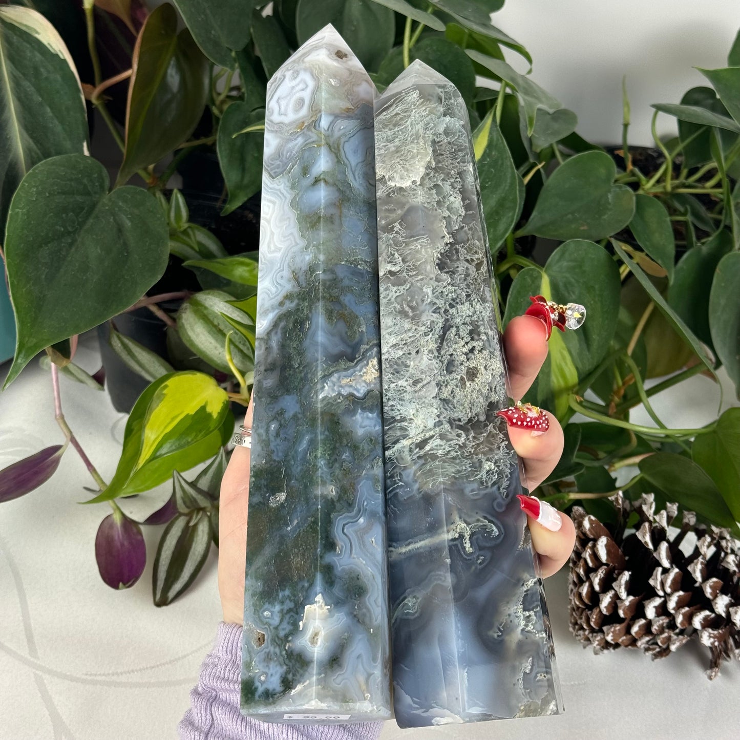 XL Moss Agate Tower