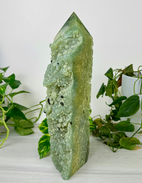 Statement Prehnite Tower With Epidote