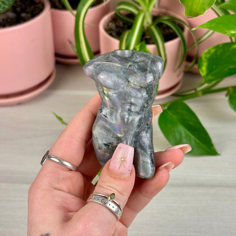 Labradorite Male God Body - Crystal Carving